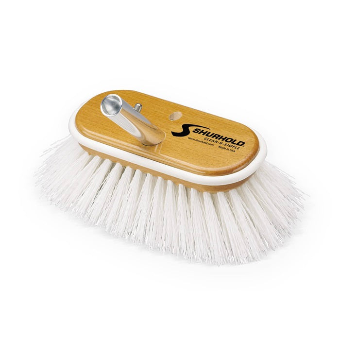 Shurhold 950 6" Deck Brush with Stiff white polypropylene bristles