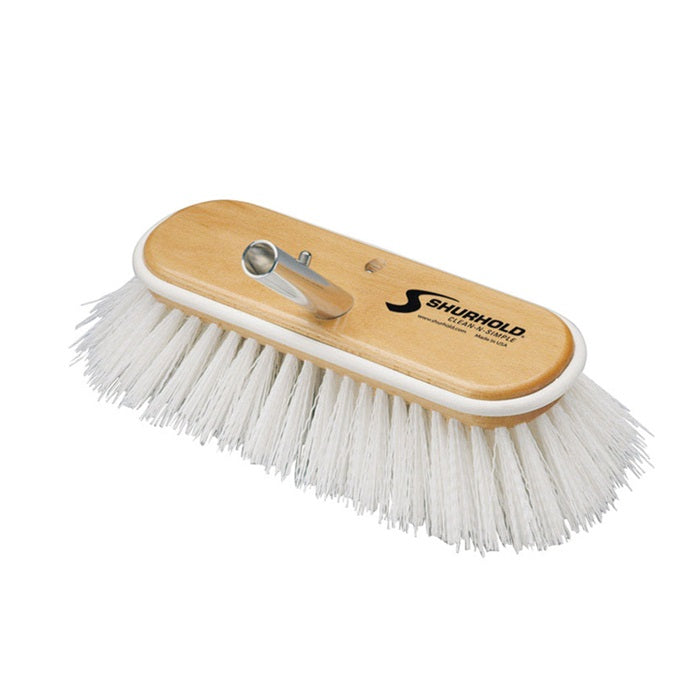 Shurhold 990 10" Deck Brush with Stiff white polypropylene bristles